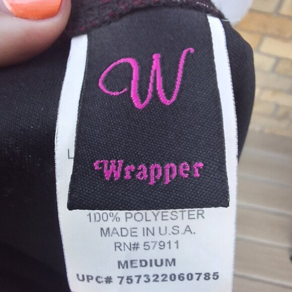 Wrapper Red and Brown Patterned Blouse - Picture 4 of 5